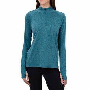 NEW Tuff Athletics Active Quarter Zip Top | Green